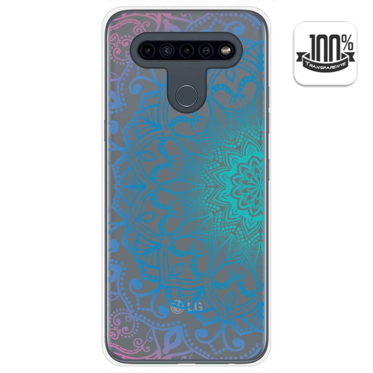Tumundosmartphone Funda Gel Transparente para Lg K41s / Lg K51s diseño Mandala Dibujos