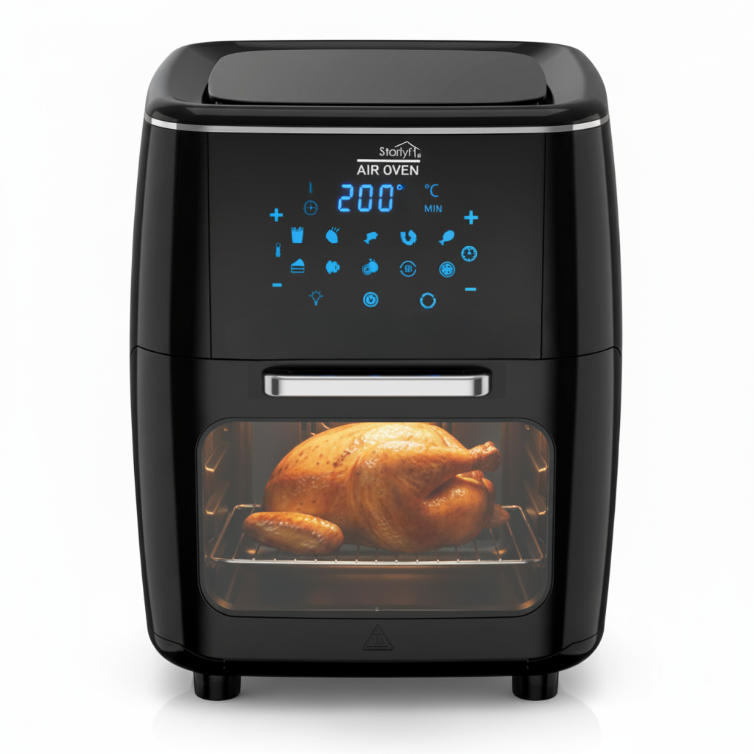 STARLYF - Freidora de aire, Horno freidora de aire sin Aceite 3 en 1, 12 litros, 1700W, 10 Programas, deshidratador de alimentos, Incluye accesorios, Ahorro energético-tecnología Air Cycling
