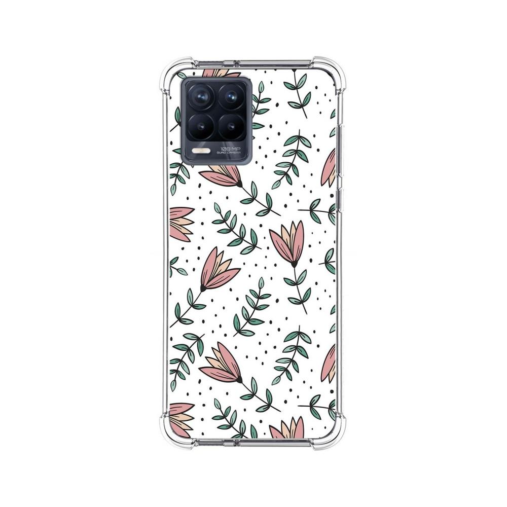 Tumundosmartphone Funda Silicona Antigolpes Realme 8 4G/8 Pro Flores 01