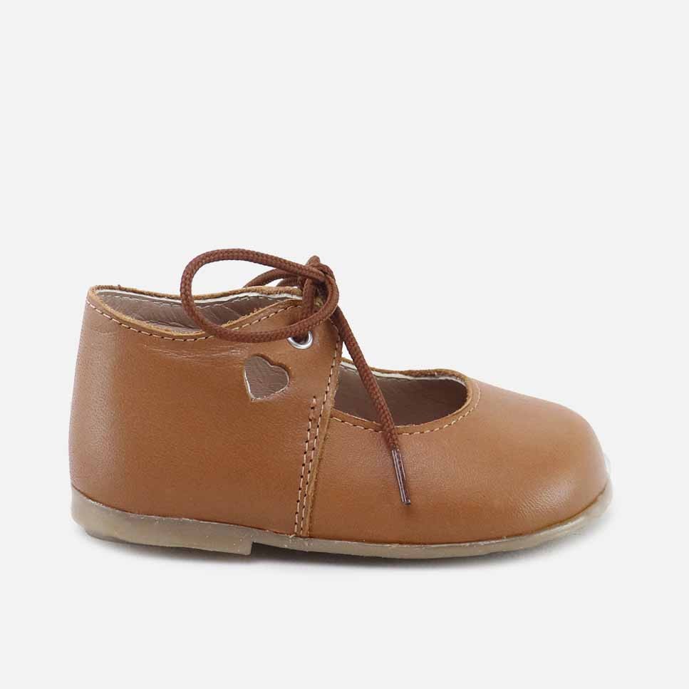 Zapatito Retro Corazon Cuero Primeros Pasos Cucada | Eli 1957