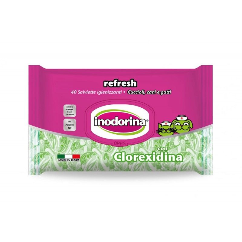 Inodorina Toallitas Refresh 40 Toallitas Clorhexidina