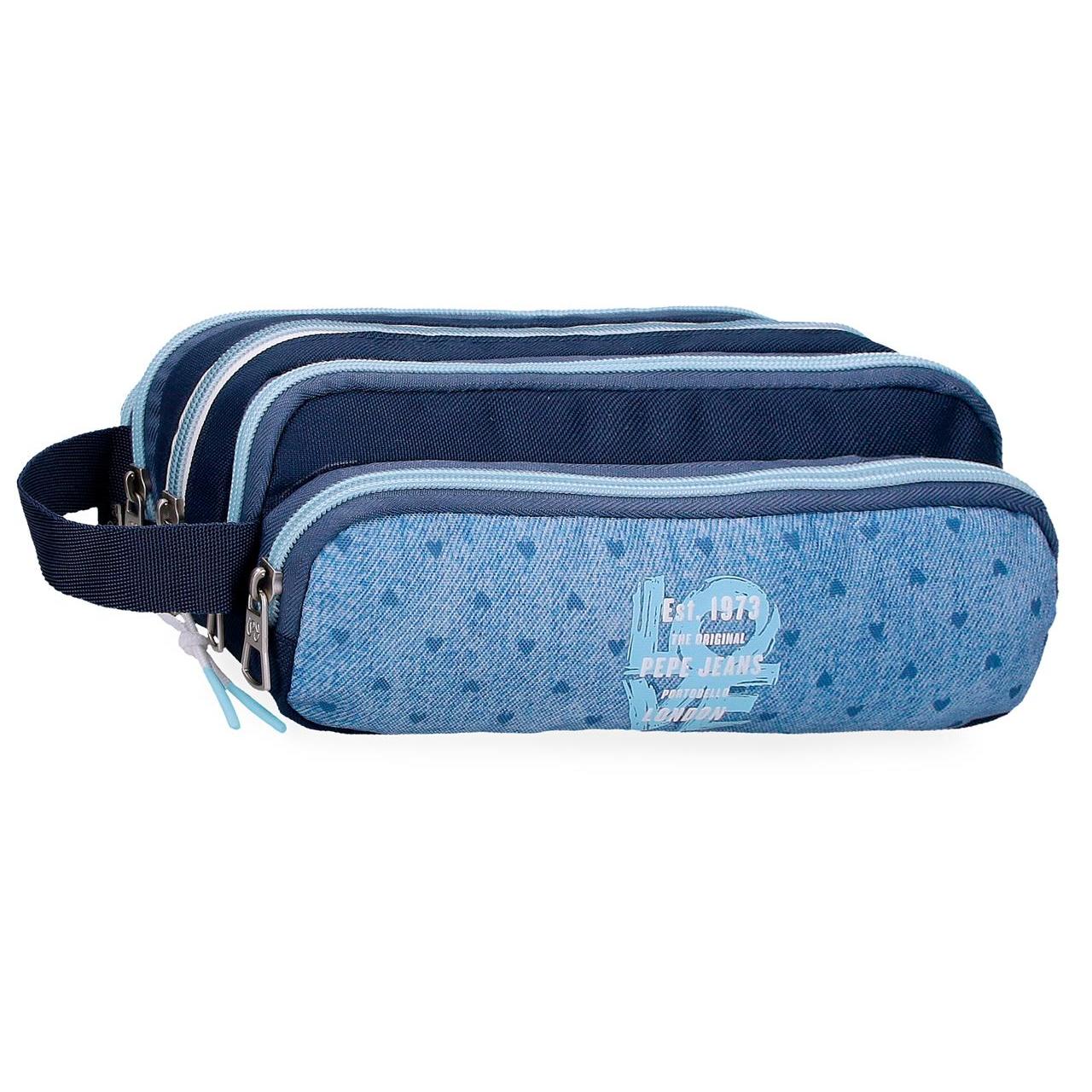 Pepe Jeans Estuche Escolar Poliéster Noni Denim Multicolor