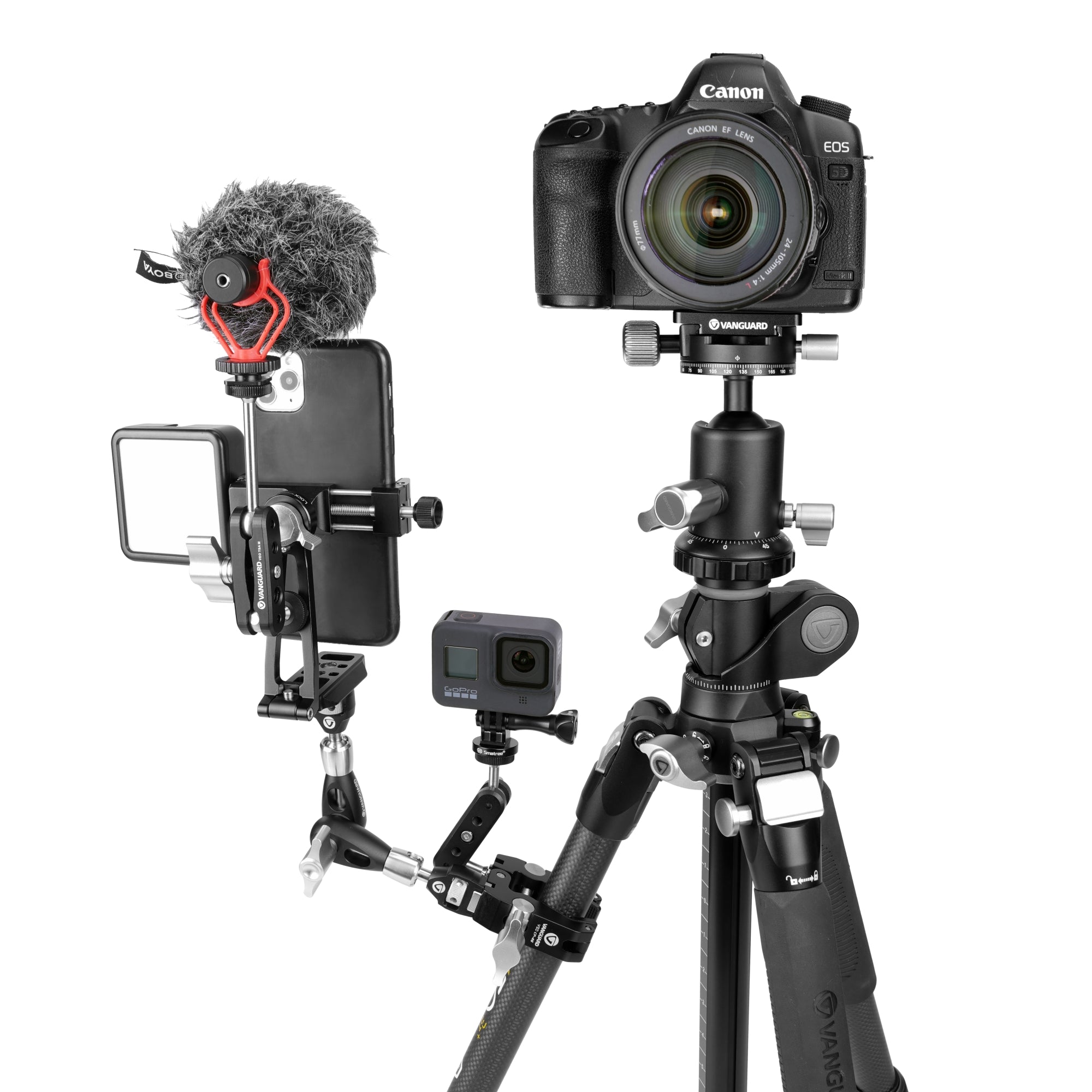 Vanguard Veo CP-46 KIT - Pinza, Brazo y Adaptador Smartphone