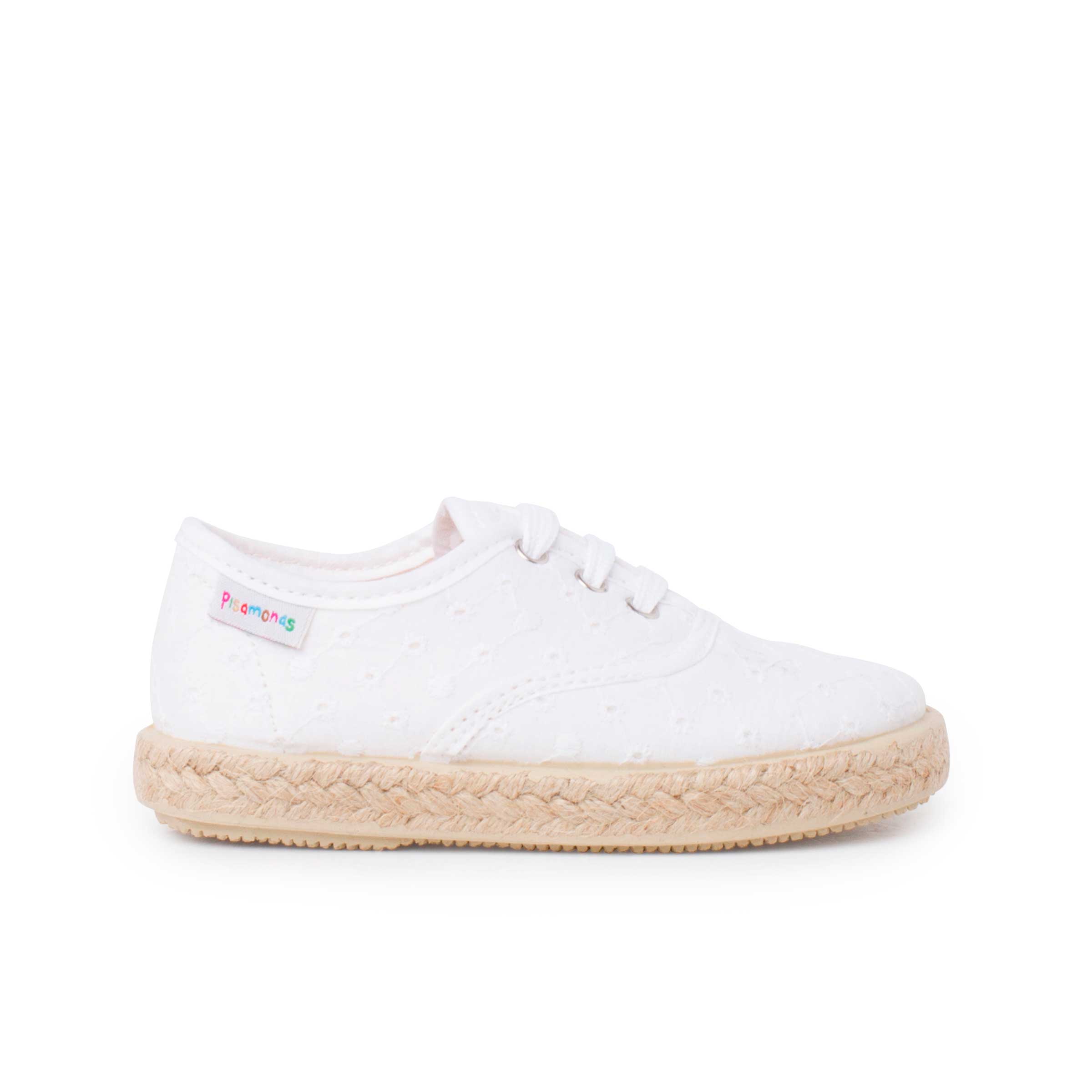 Pisamonas Zapatillas Tipo Alpargatas Tela Bordado Suizo