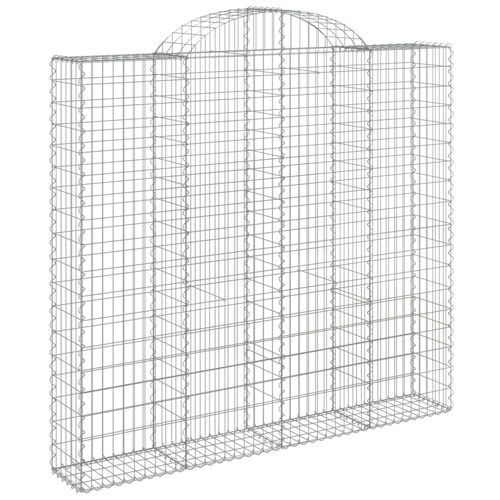 Vidaxl Cesta de Gaviones Arco Hierro Galvanizado 200x30x40/60 Cm