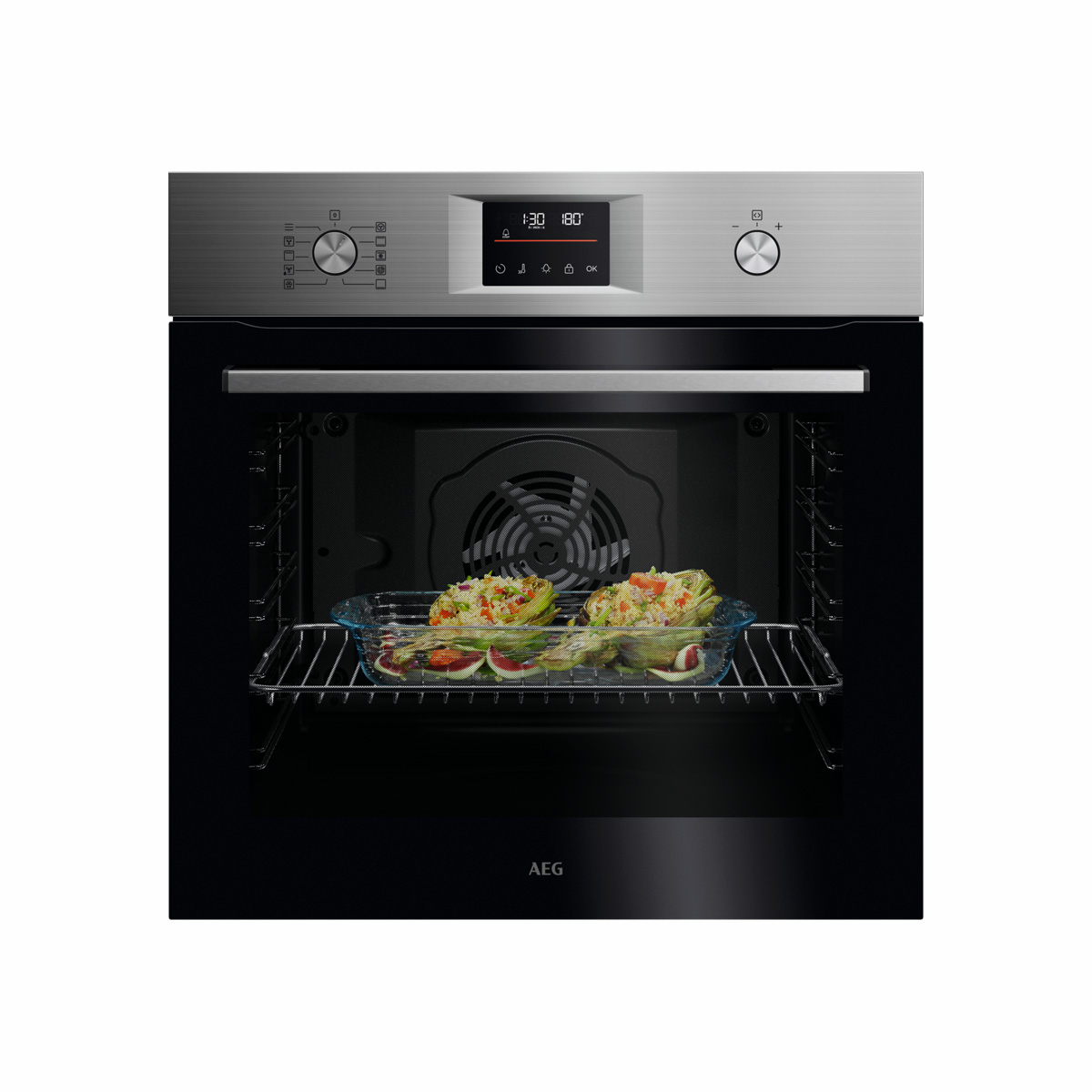 AEG - Horno multifunción Serie 5000 SurroundCook con Display LED Explore - GU5PB43FSM