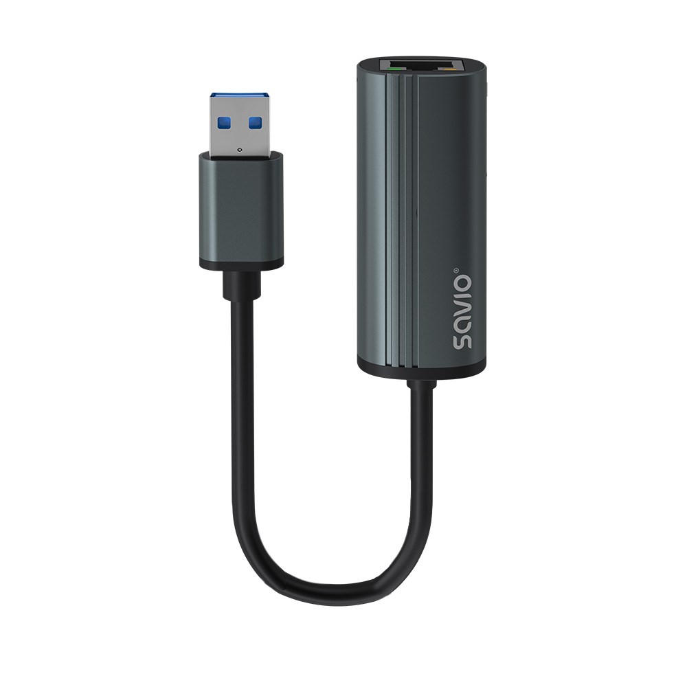 Savio Tarjeta y Adaptador de Interfaz RJ-45 USB 3.2 Gen 1