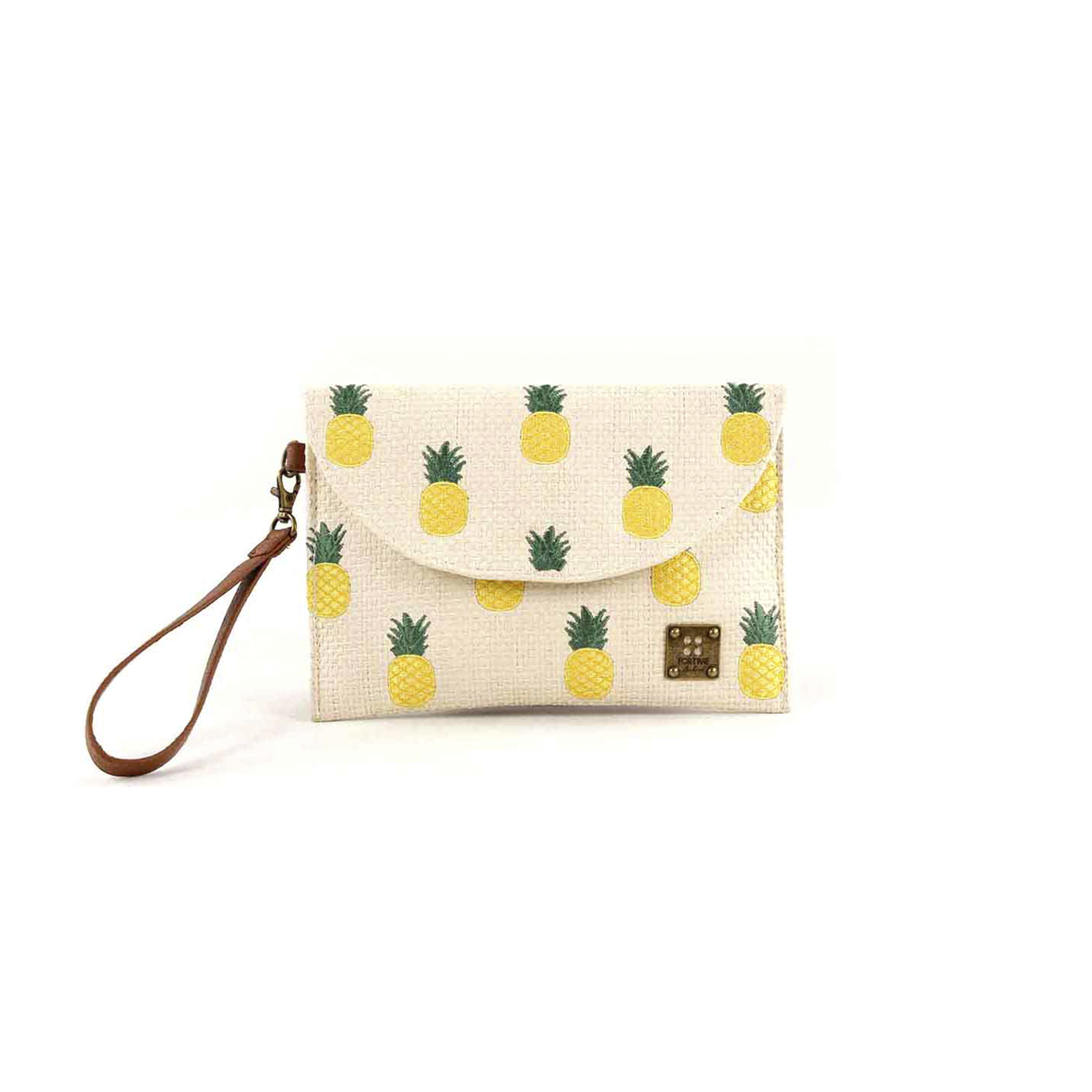 Bolso de rafia de mano Pineapple de FOR TIME