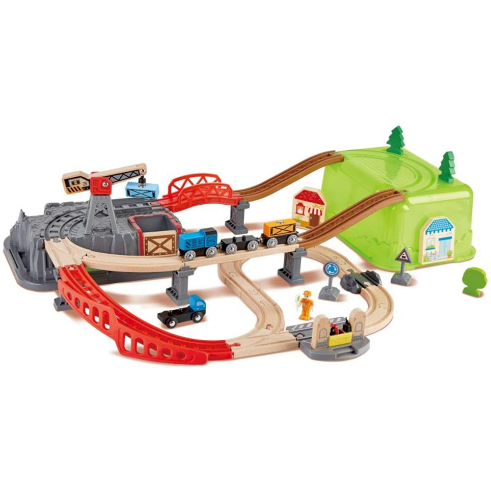 Juego de Bloques de Construcción de Ferrocarril 80x50x14 cm (Hape E3764)