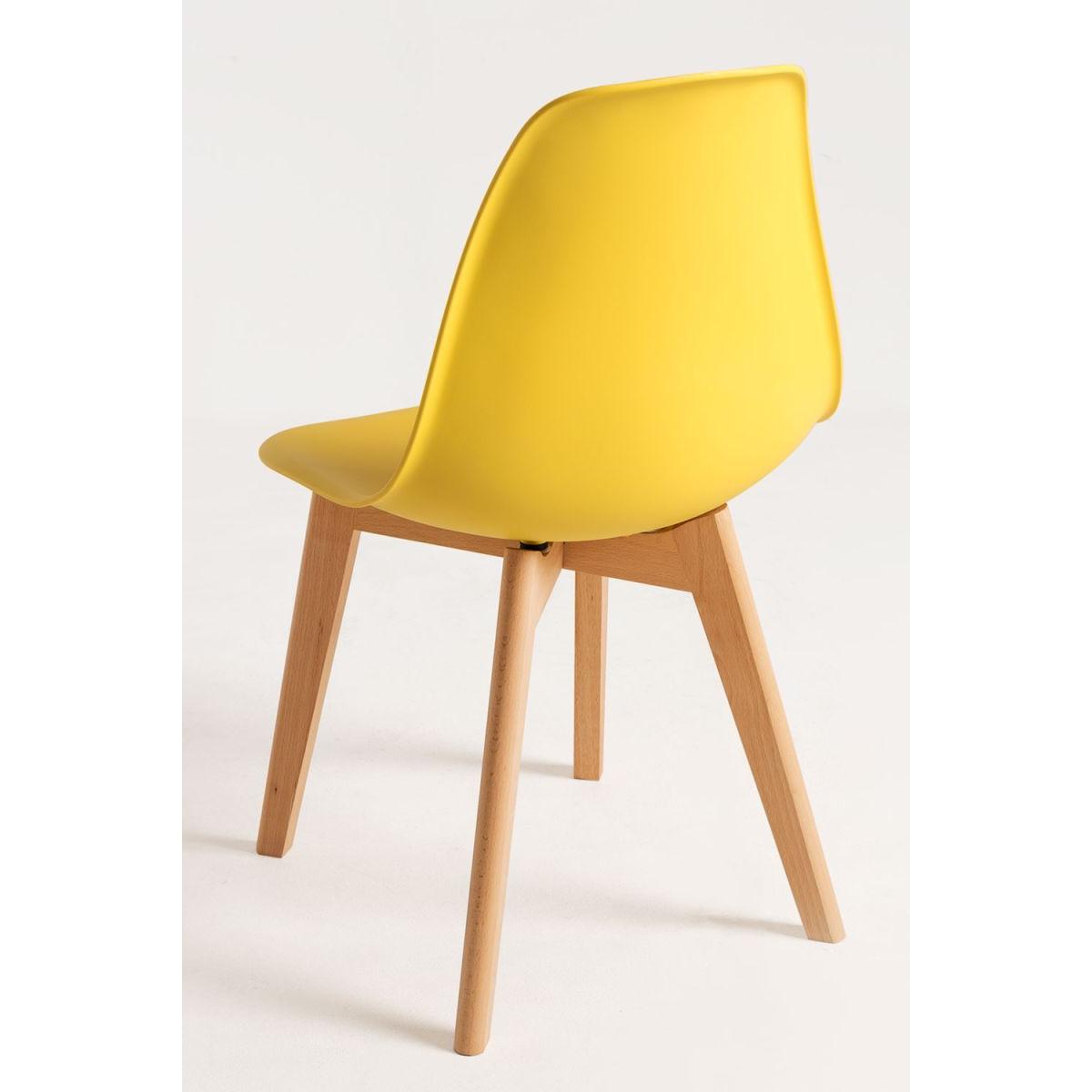 Regalos Miguel - Packs Sillas Comedor - Pack 4 Sillas Kelen - Amarillo