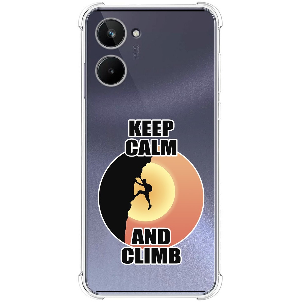 Funda Silicona Antigolpes para Realme 10 4G diseño Hombre Escalada Dibujos