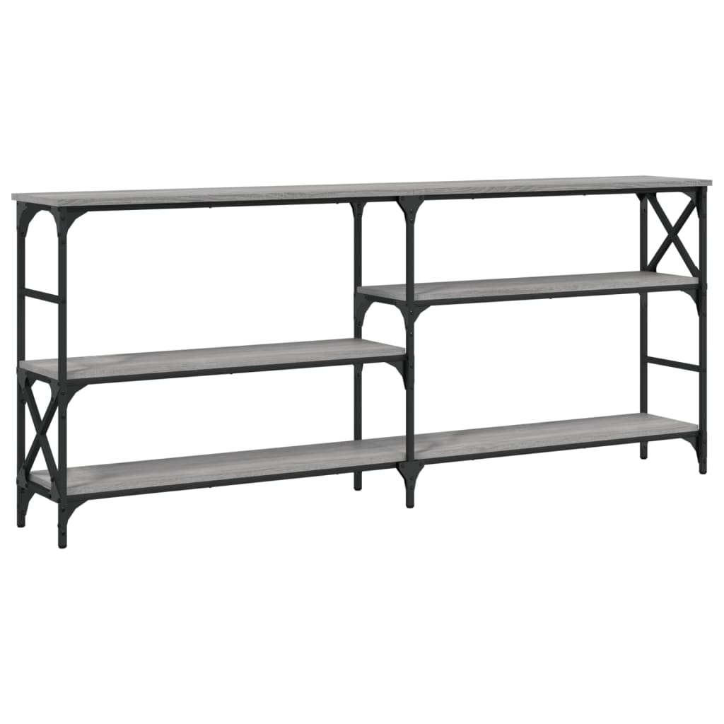 vidaXL Mesa consola madera de ingeniería gris Sonoma 180x29x76,5 cm