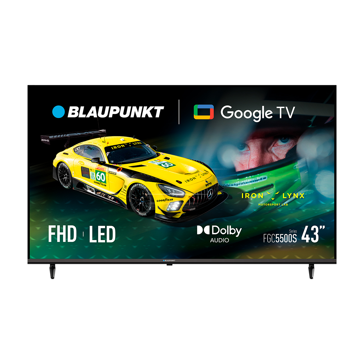 BLAUPUNKT Smart TV 43" Full HD LED, Google TV con Dolby Audio, HDMI, Bluetooth 5.0, Wi-Fi, Chromecast integrado, Negro, 43FGC5500S