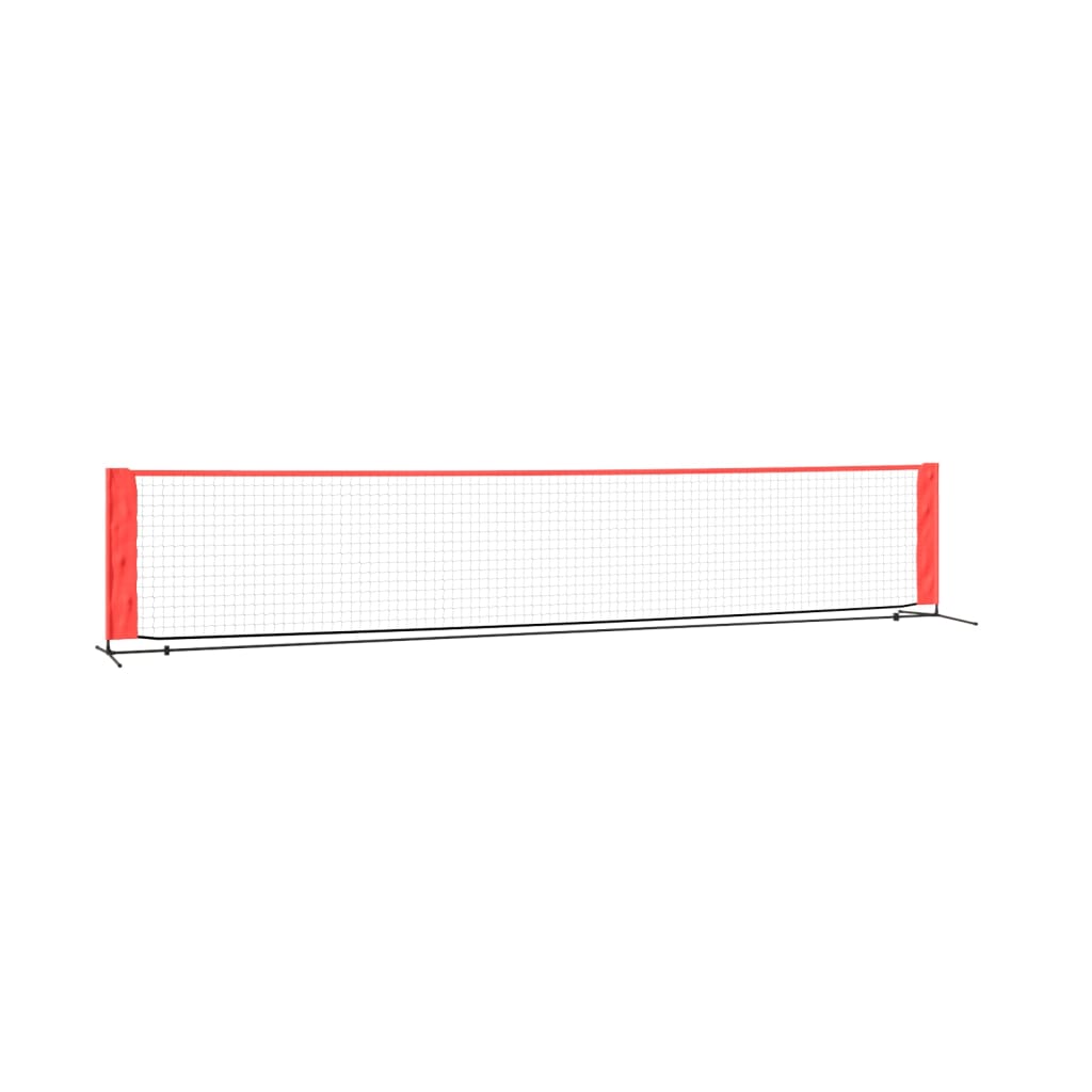 vidaXL Red de tenis poliéster negro y rojo red badminton Dimensiones 300 x 100 x 87 cm,  400 x 100 x 87 cm,  500 x 100 x 87 cm y mas