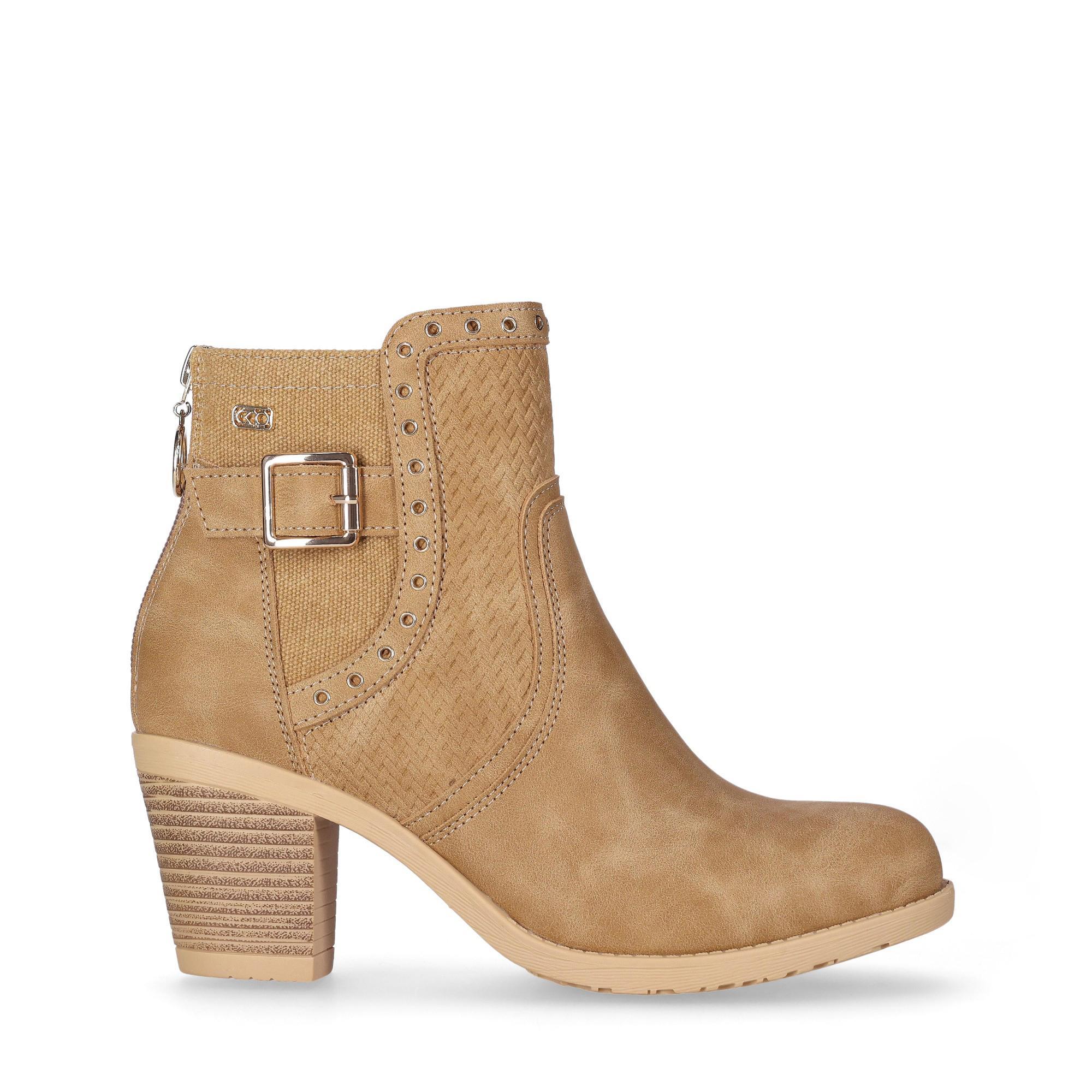 CHIKA10 Botines Piel Vegana de Mujer Chika10 Tacon medio