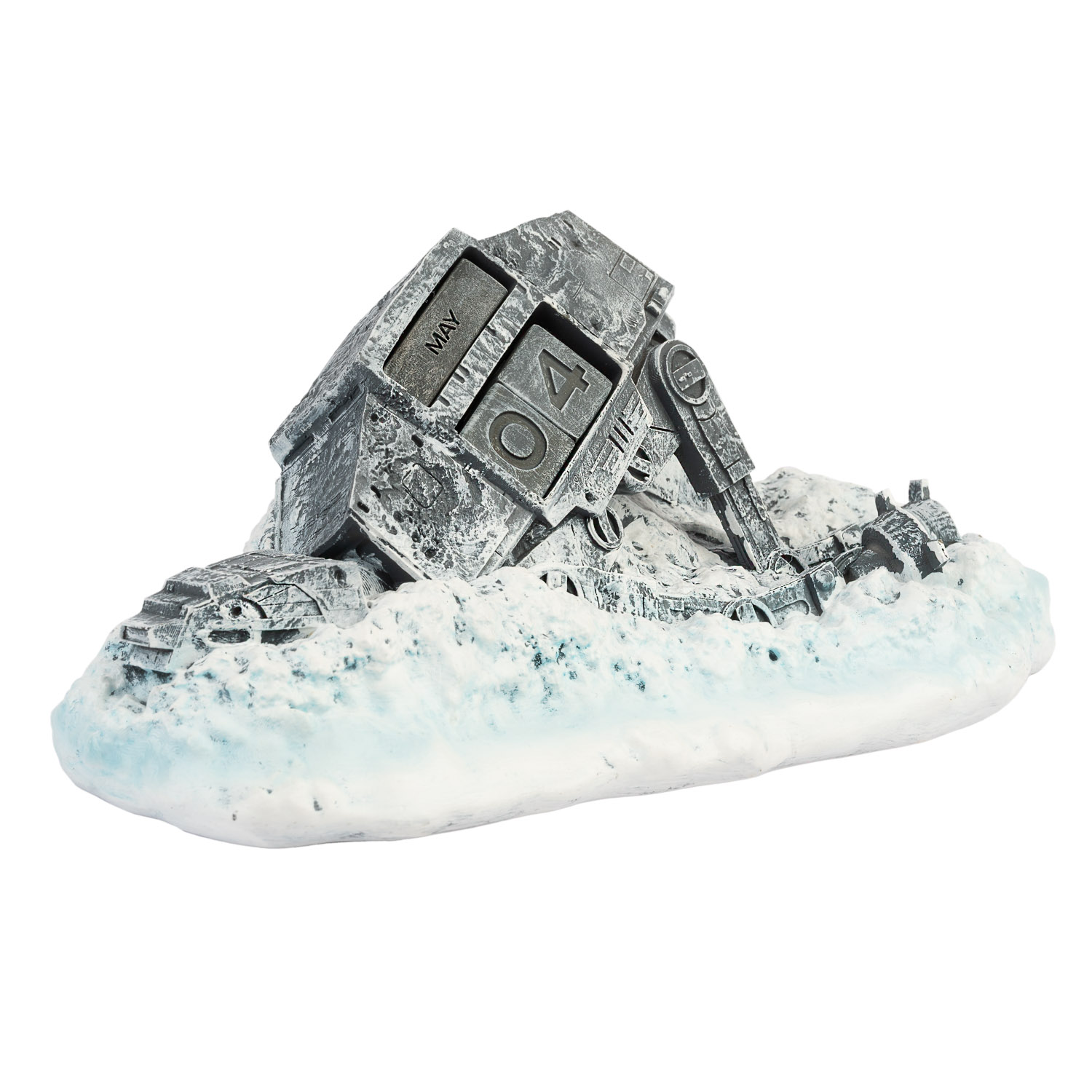 Calendario Perpetuo 3D Star Wars Atat Derribado - Figuras Star Wars ideal decoración - Calendario sobremesa de figura Star Wars, licencia oficial