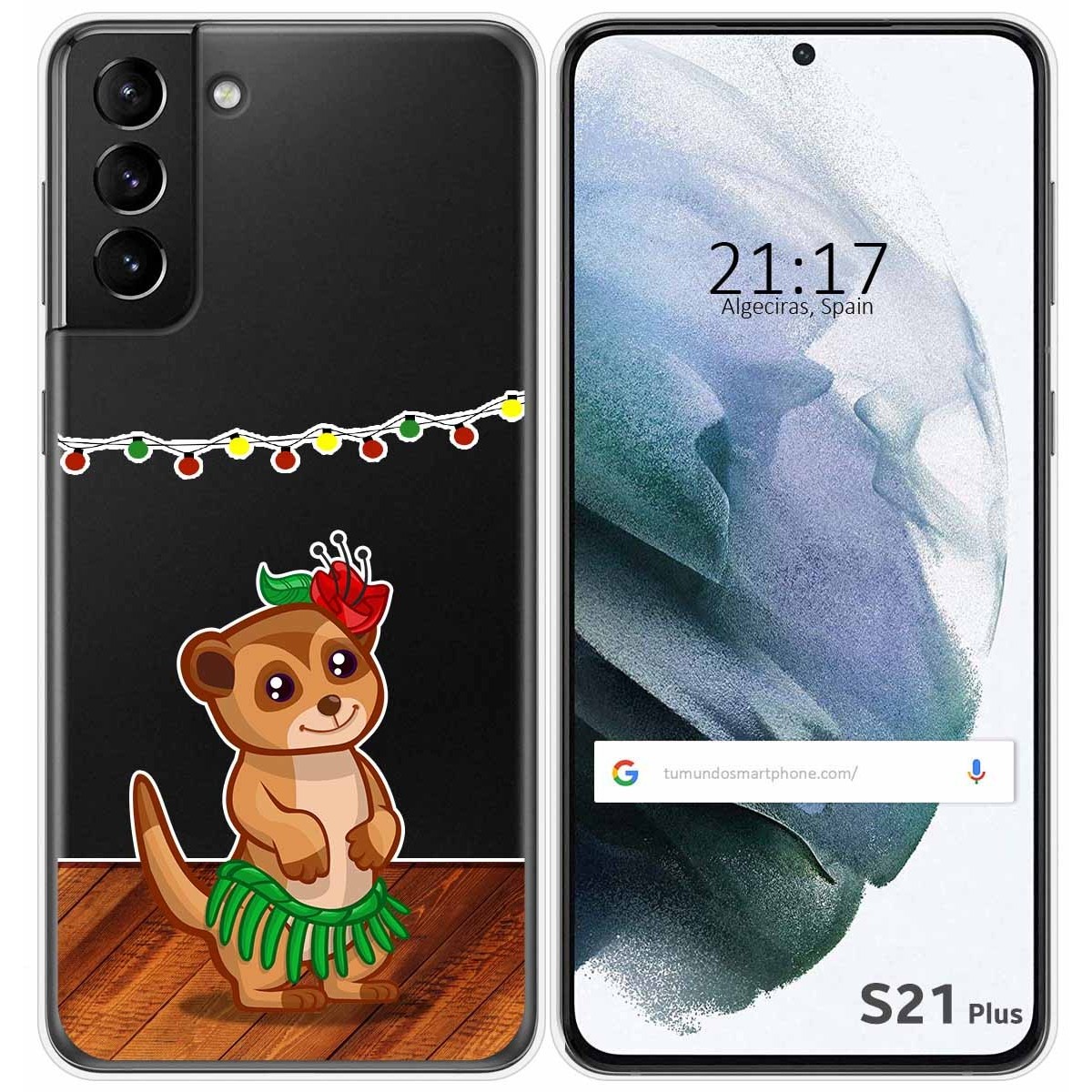 Tumundosmartphone Funda Gel Transparente para Samsung Galaxy S21+ Plus 5G diseño Suricata Dibujos