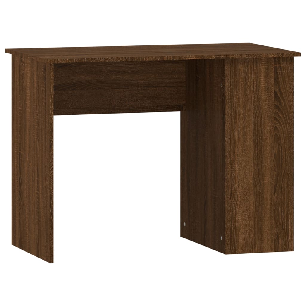 vidaXL Escritorio de madera contrachapada marrón roble 100x55x75 cm