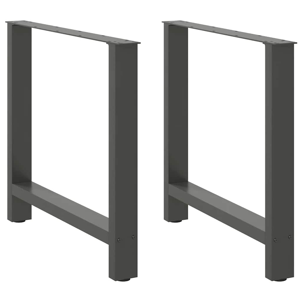 vidaXL Patas para mesa de comedor (2 unidades, 70 x 72-73 cm, acero)