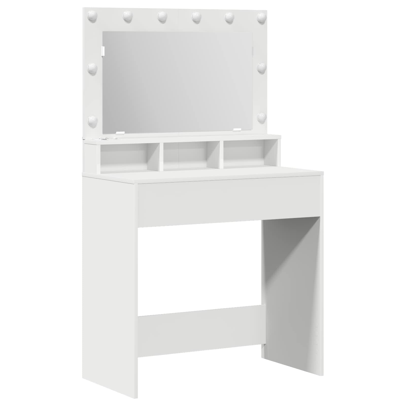 vidaXL Mesa Tocador con espejo 78,5 x 41 x 135 cm Madera de ingeniería