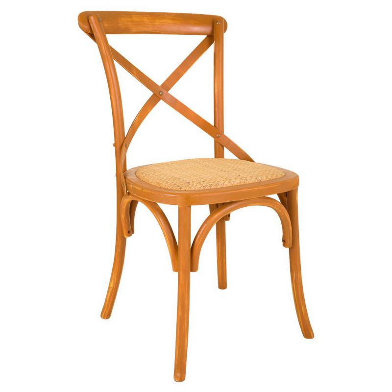 Silla De Madera Y Asiento De Ratan 42x44x88cm, El mejor complemento para tu hogar