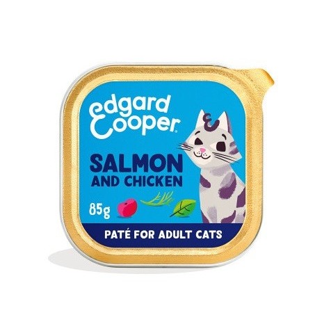 Edgard & Cooper Adult Salmón y Pollo de Corral Paté Gatos 85 gr
