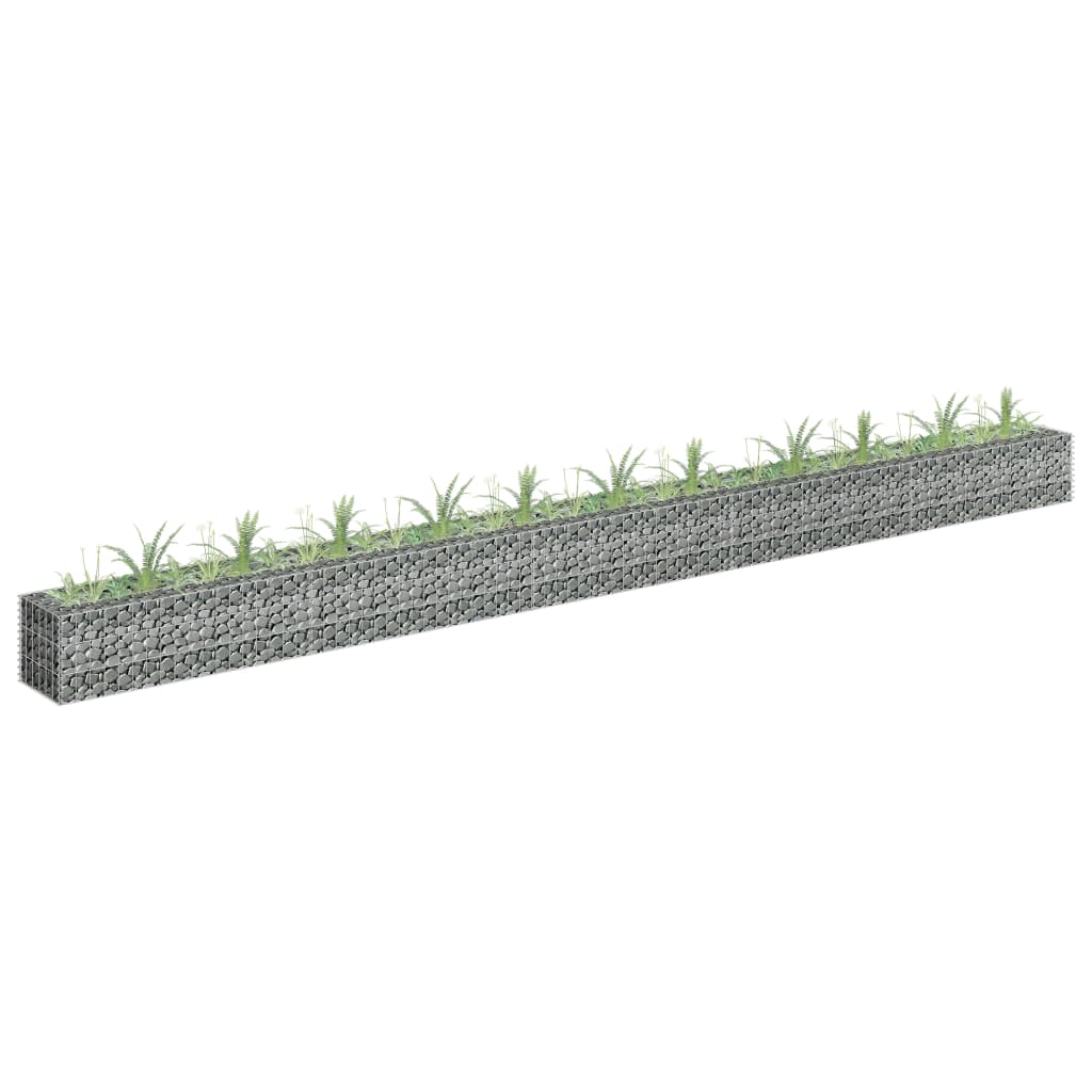 vidaXL Arriate de gaviones de acero Dimensiones 90 x 30 x 60 cm,  90 x 30 x 90 cm,  180 x 30 x 10 cm y mas