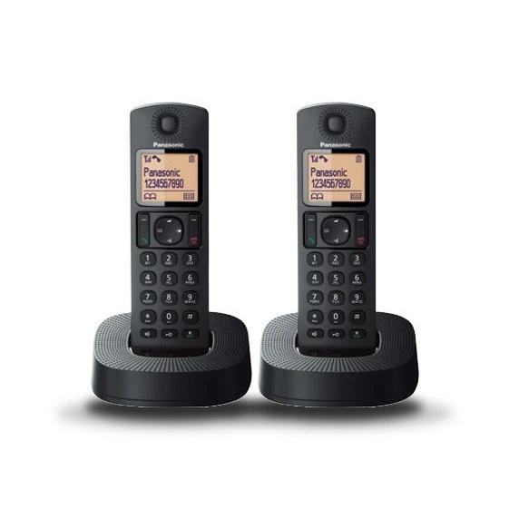 Panasonic - Teléfono inalámbrico DECT KX-TGC312SPB con bloqueo de llamadas, modo ECO y pantalla LCD de 1,6 pulgadas para uso doméstico negro