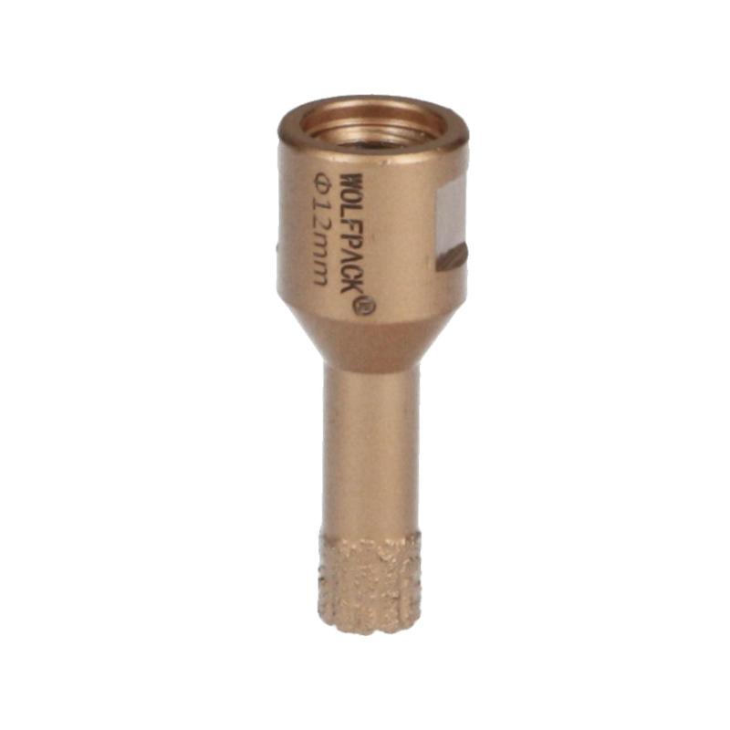 Corona diamante para amoladora ø 12 mm. conexión rosca m14. corte seco
