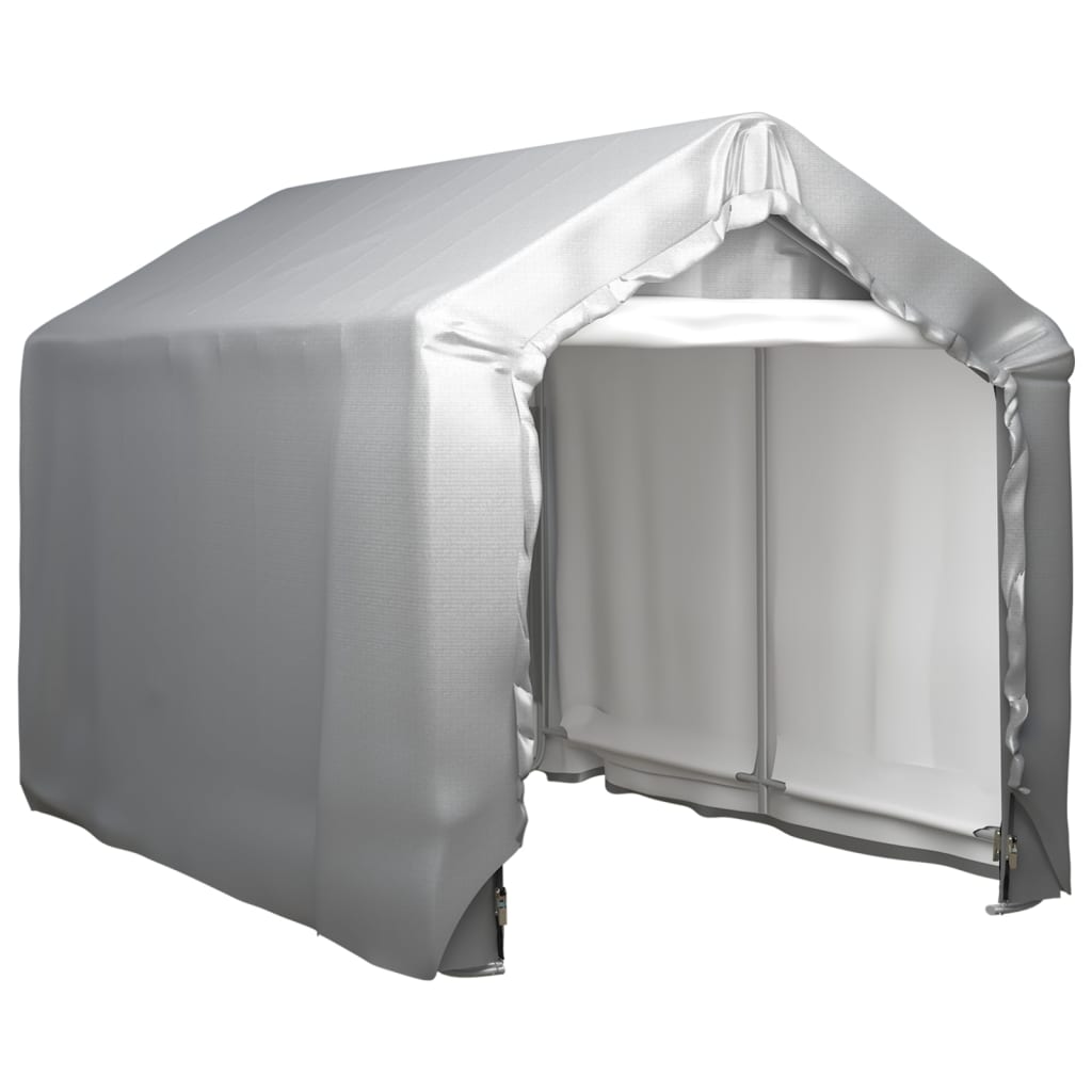 vidaXL Carpa de Almacenamiento Acero Gris Tienda Toldo Jardín Patio Dimensiones 240 x 240 cm, 180 x 300 cm, 300 x 300 cm