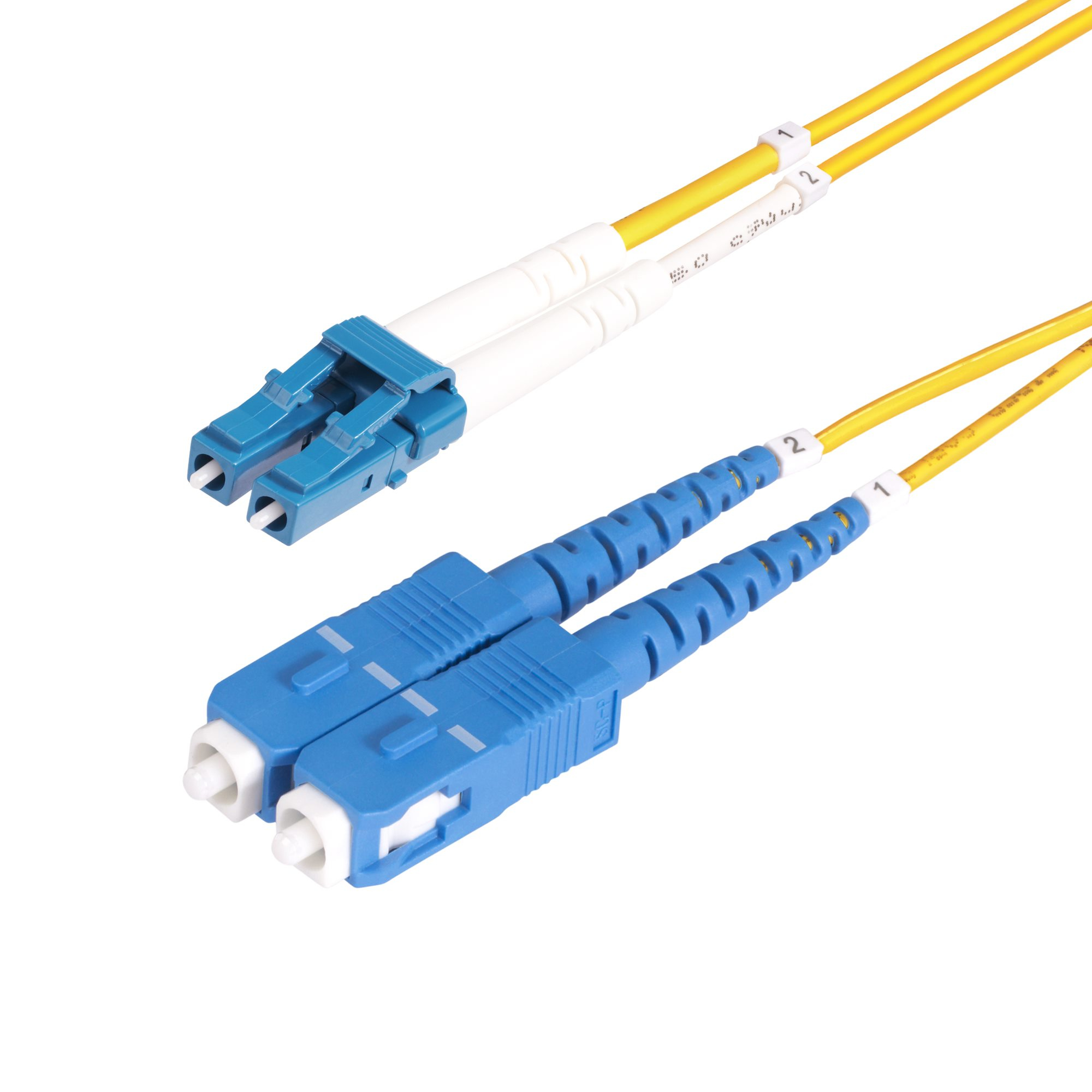 StarTech.com Cable de Fibra Óptica LC a SC (UPC) OS2 Monomodo 9/125µm 100G LSZH Dúplex de 10m - Low Insertion Loss - Resistente a Dobleces - Cable de Conexión de Parcheo LSZH