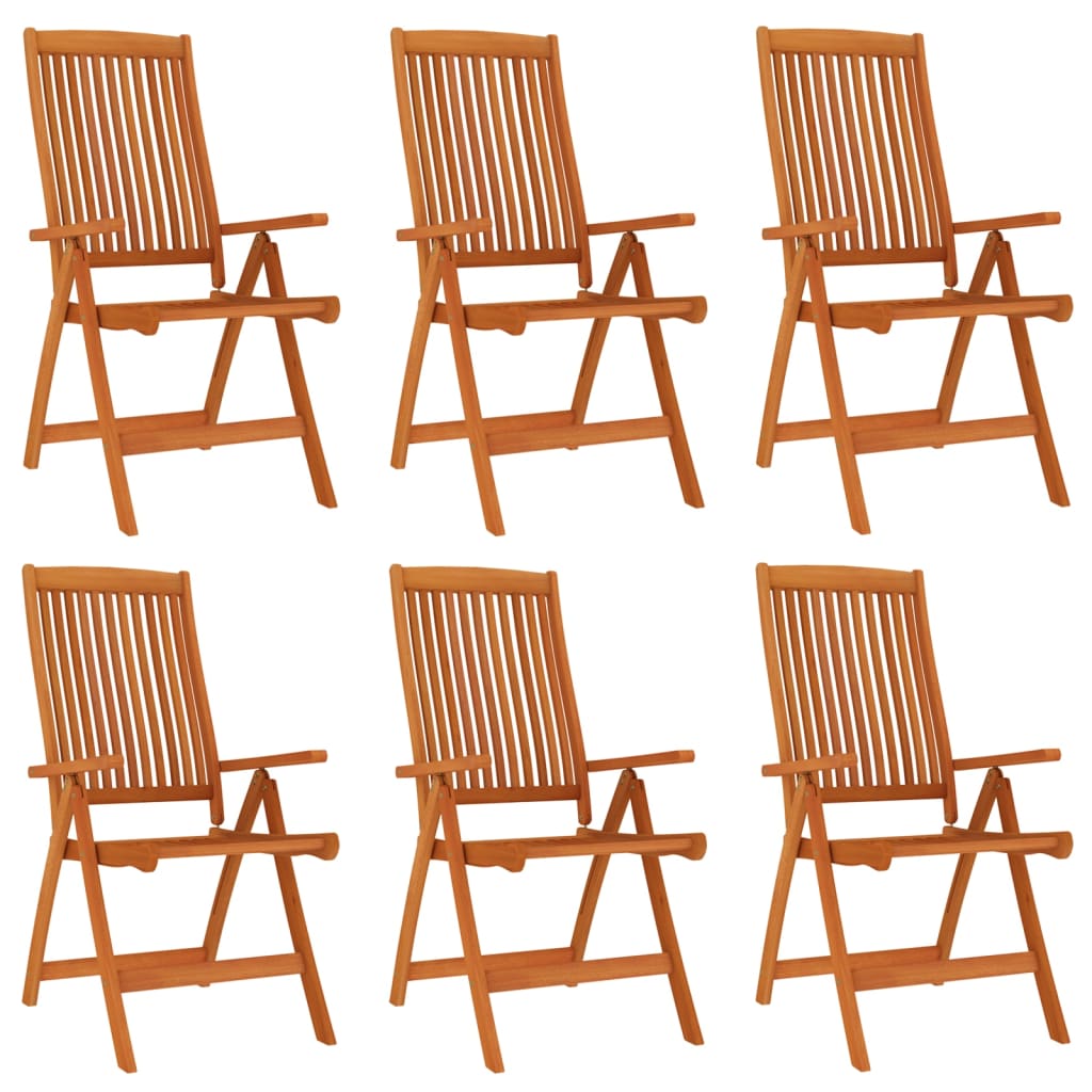 vidaXL Sillas de jardín plegables madera maciza de eucalipto