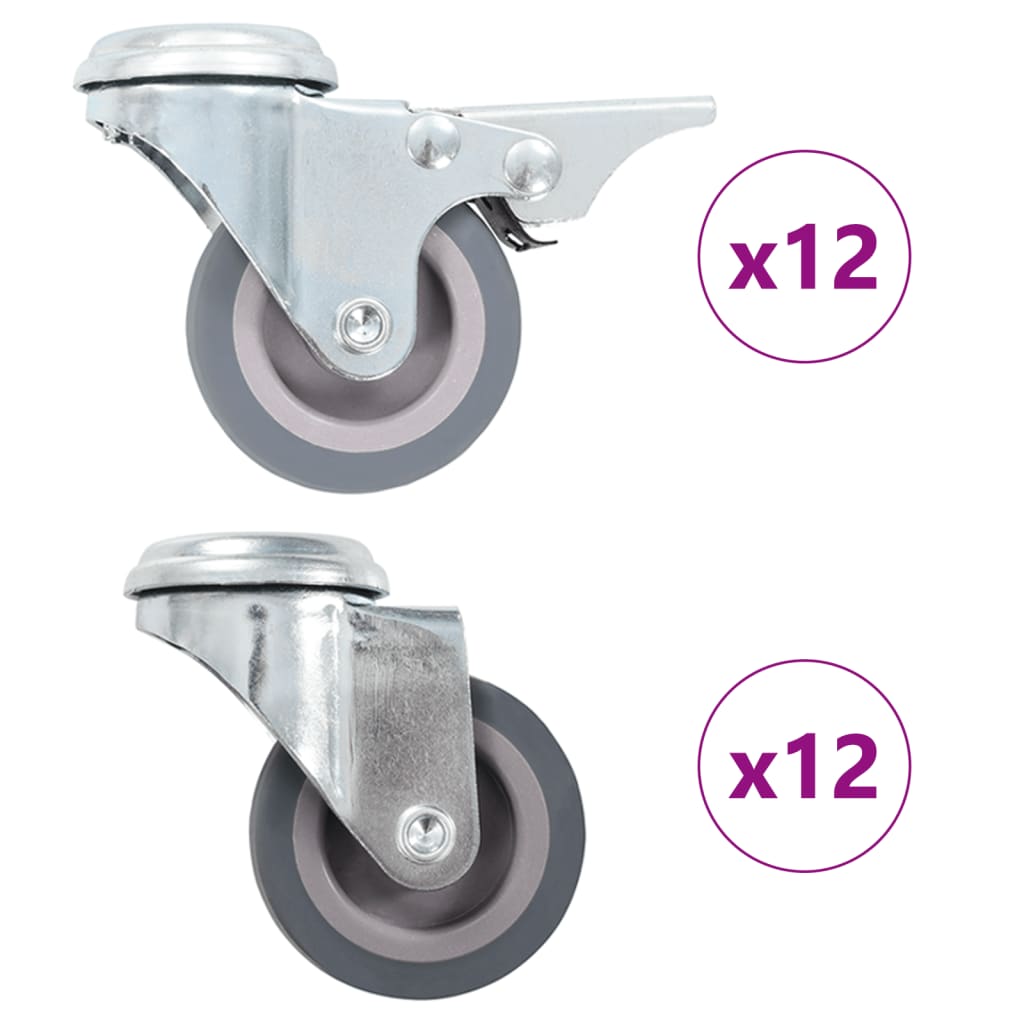 vidaXL Ruedas Giratorias con Agujero Pasador Diámetro 50mm Material Brico Cantidad 4 unidades,  8 unidades,  12 unidades y mas