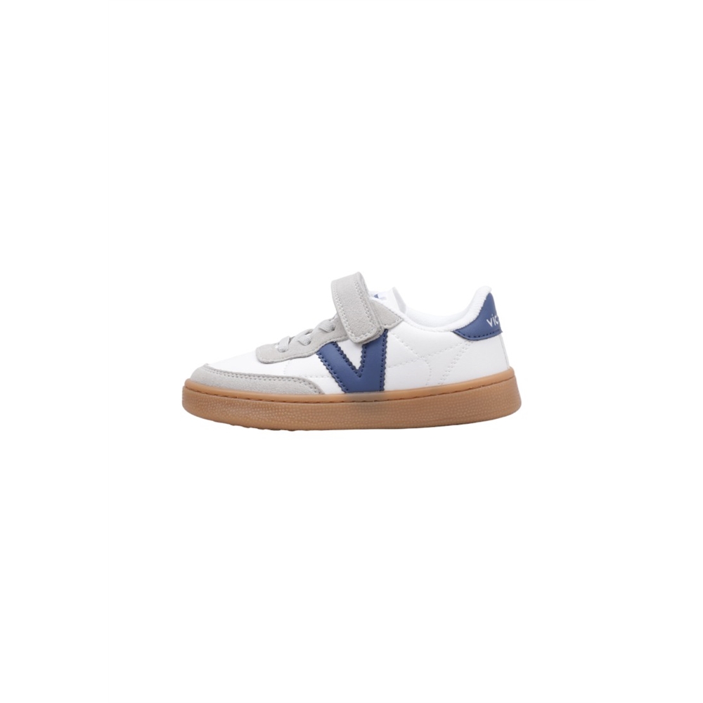 victoria  OSLO EFECTO PIEL Deportivas Con Velcro Niño Blanco