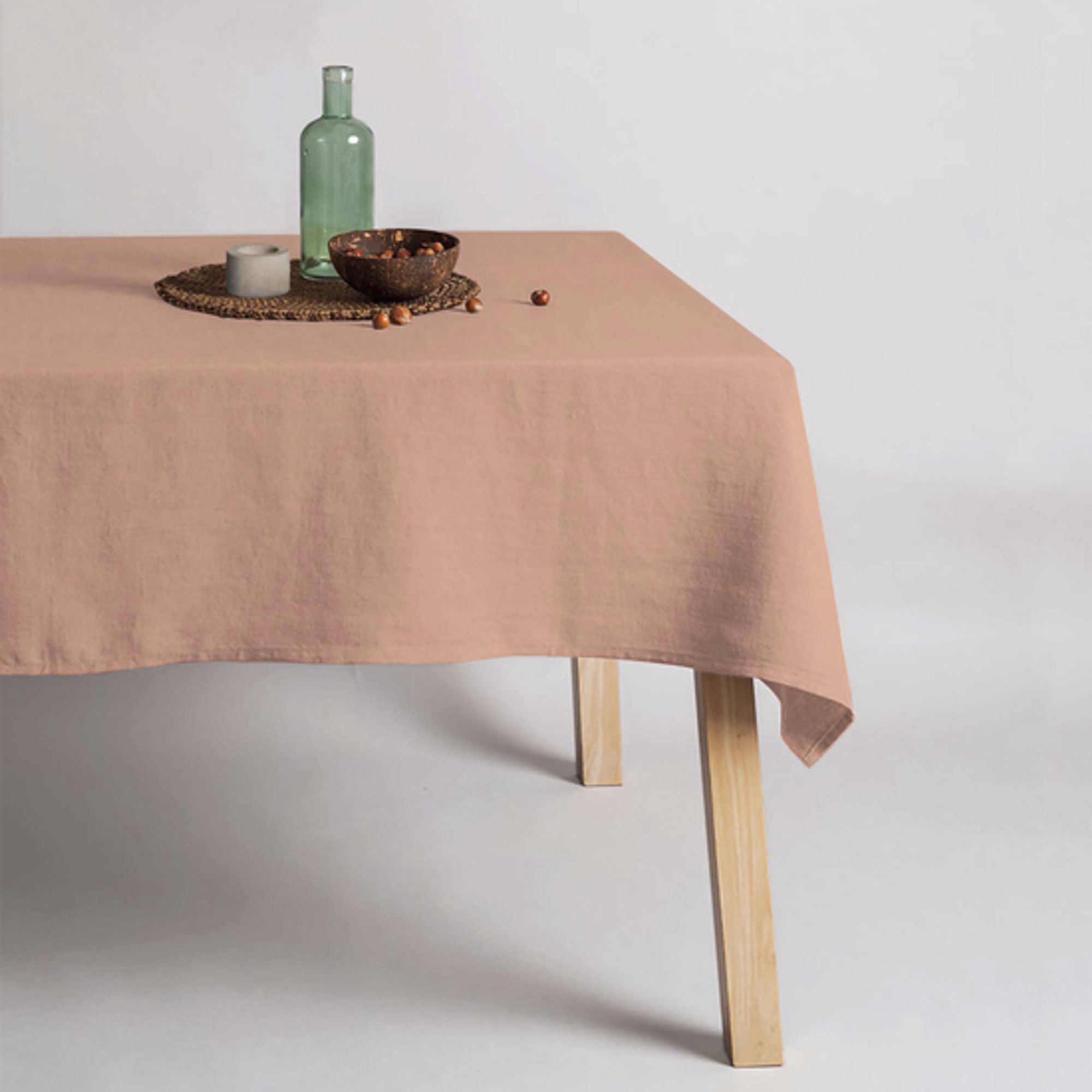 BL BELUM - Mantel Antimanchas Lino 100% Dustypink   - Mantel Mesa Rectangular  - Mantel Hidrófugo de Calidad en Varias Medidas - Manteles de Lino para Interior y Exterior - Mantel Elegante Made By BL BELUM - Mantel No traspasan Líquidos Made Spain
