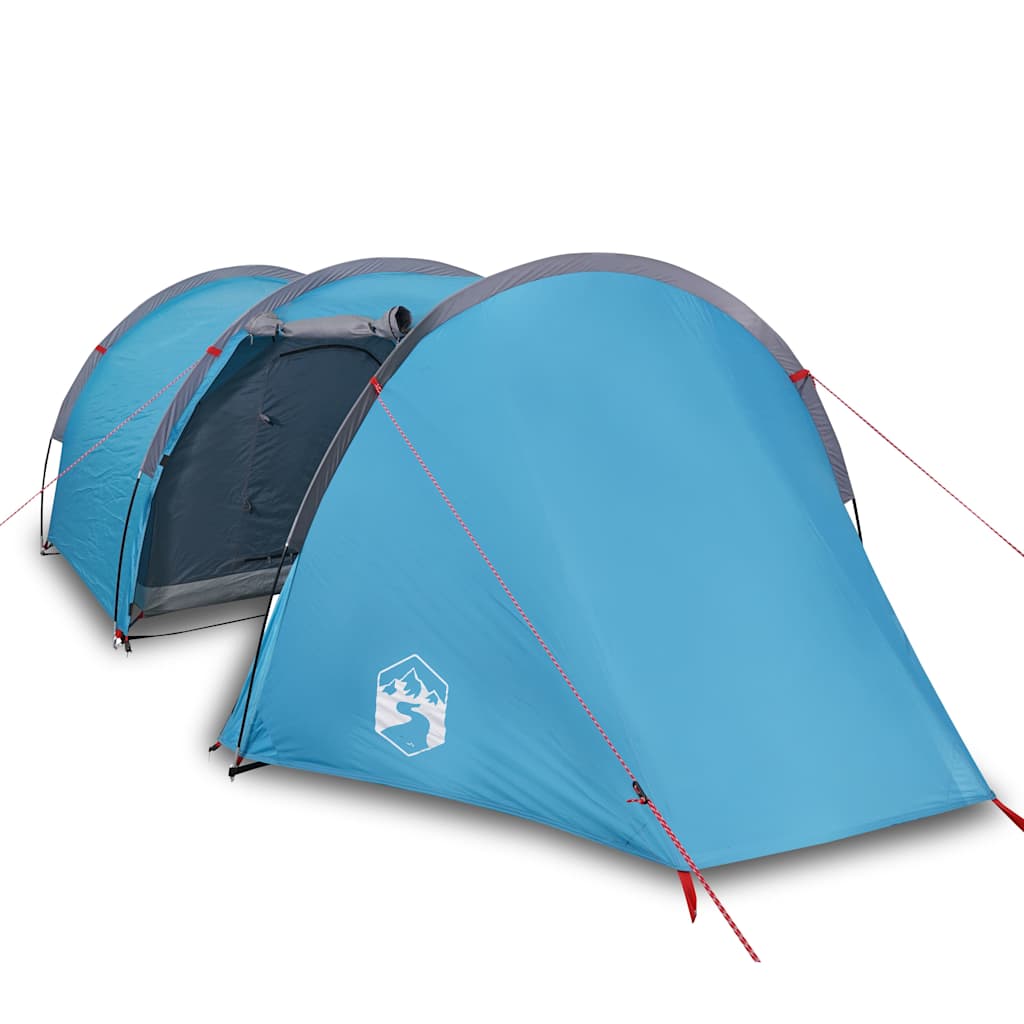 vidaXL Tienda de campaña túnel para 4 personas impermeable azul