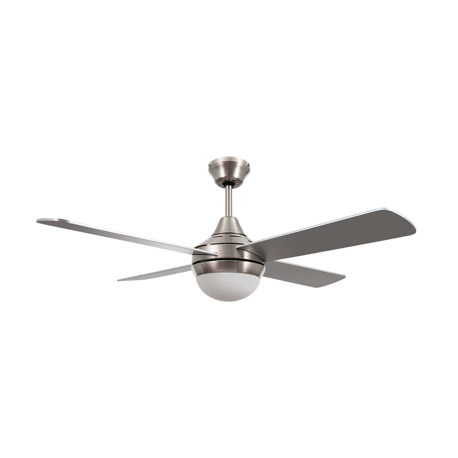 Ledkia Ventilador de Techo Navy Niquel 110cm con Aspas Reversibles y Tecnología Air Dual