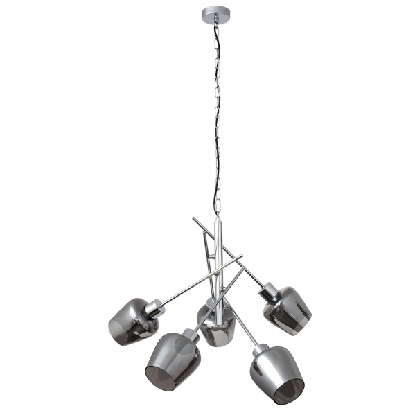 Lampara soline 5xe27 cromo regx58x58 cm