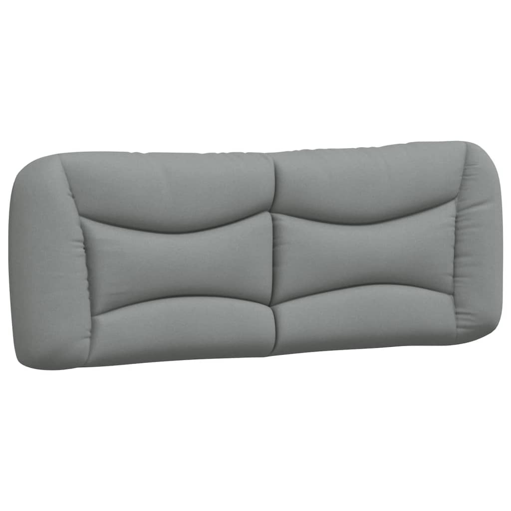 vidaXL Cabecero de cama acolchado Hvar tela gris claro 140 cm