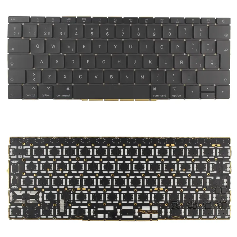TECLADO RETROILUMINADO PARA PORTÁTIL APPLE MACBOOK PRO A1708 13.3" NEGRO