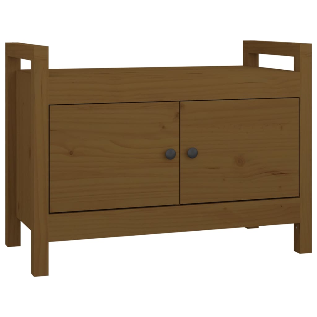 vidaXL Banco de recibidor madera maciza de pino 80x40x60 cm
