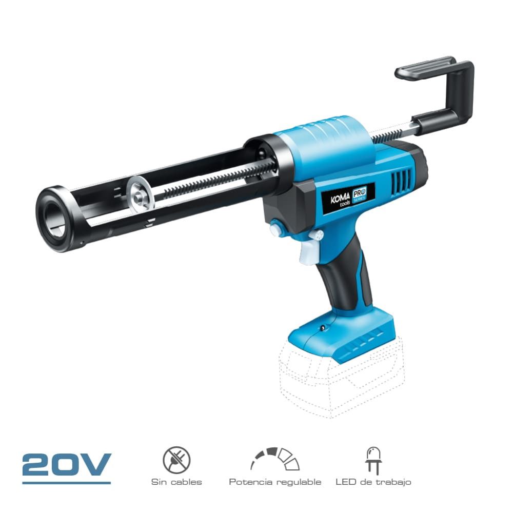 PISTOLA DE SILICONA 20 V, Koma Tools  - Envío desde España 24/48H -