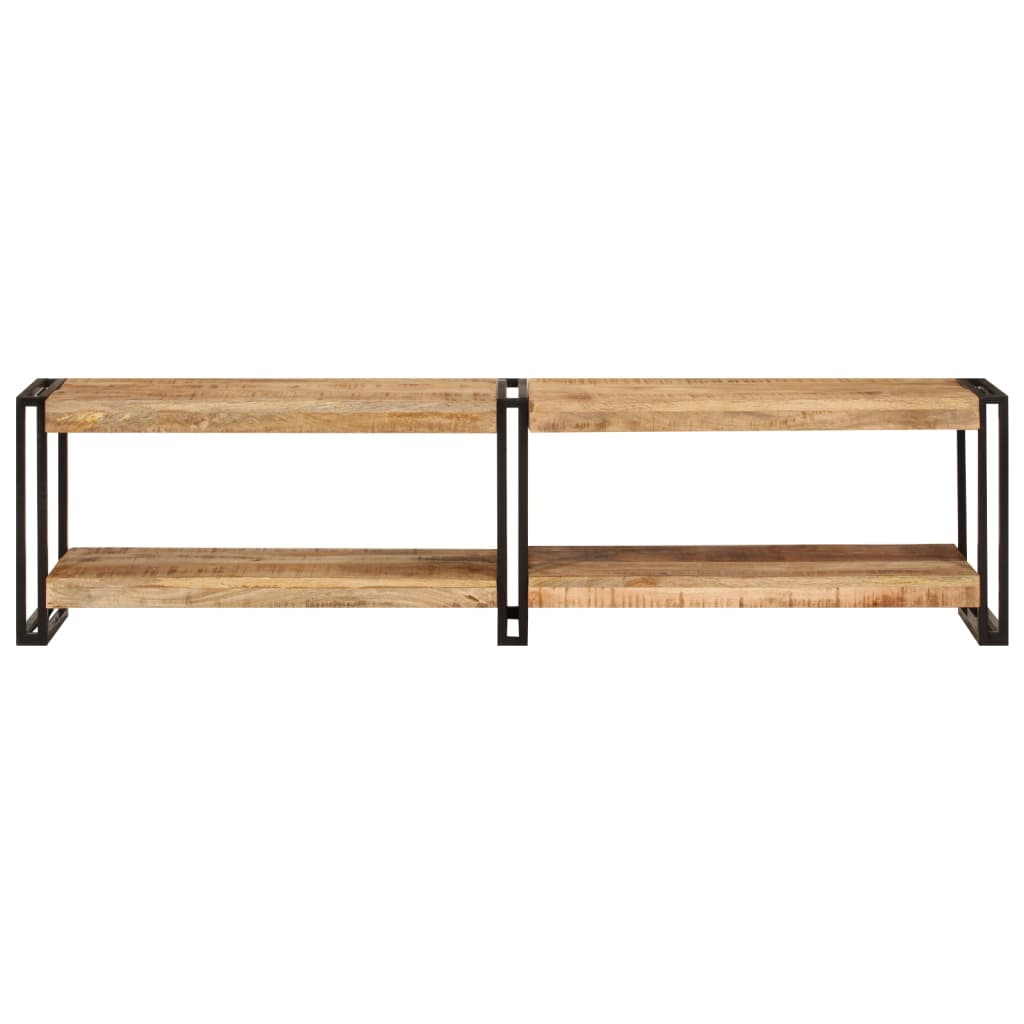 vidaXL Mueble de TV madera maciza de mango Negro, Mueble de Salon, Mueble TV, Mueble TV salon, Mesa de TV, Mueble tele