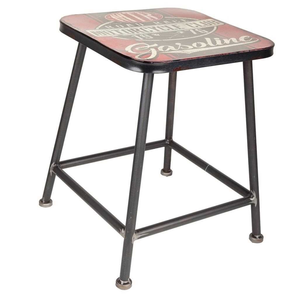 WANDERLUST DECO Taburete de Metal Resistente | Diseño Elegante
