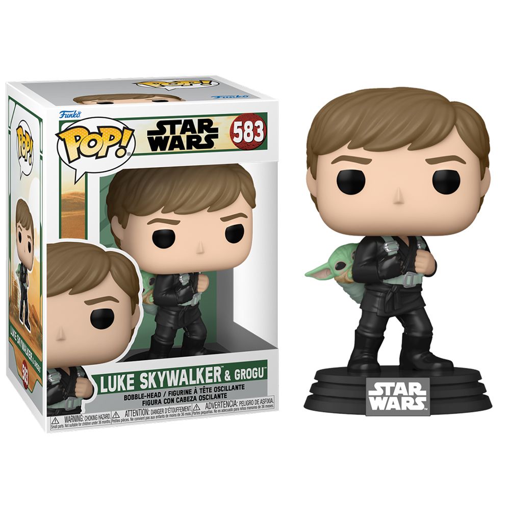 Funko Pop! El Libro de Boba Fett - Luke Skywalker y Grogu, 68652, Nº583