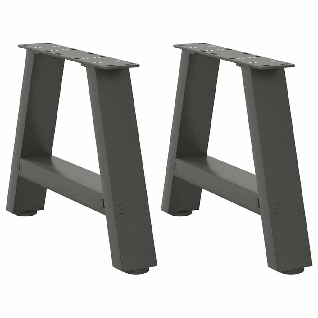 vidaXL Patas para mesa de centro en forma de A (2 unidades) 50 x (30-31) cm, acero