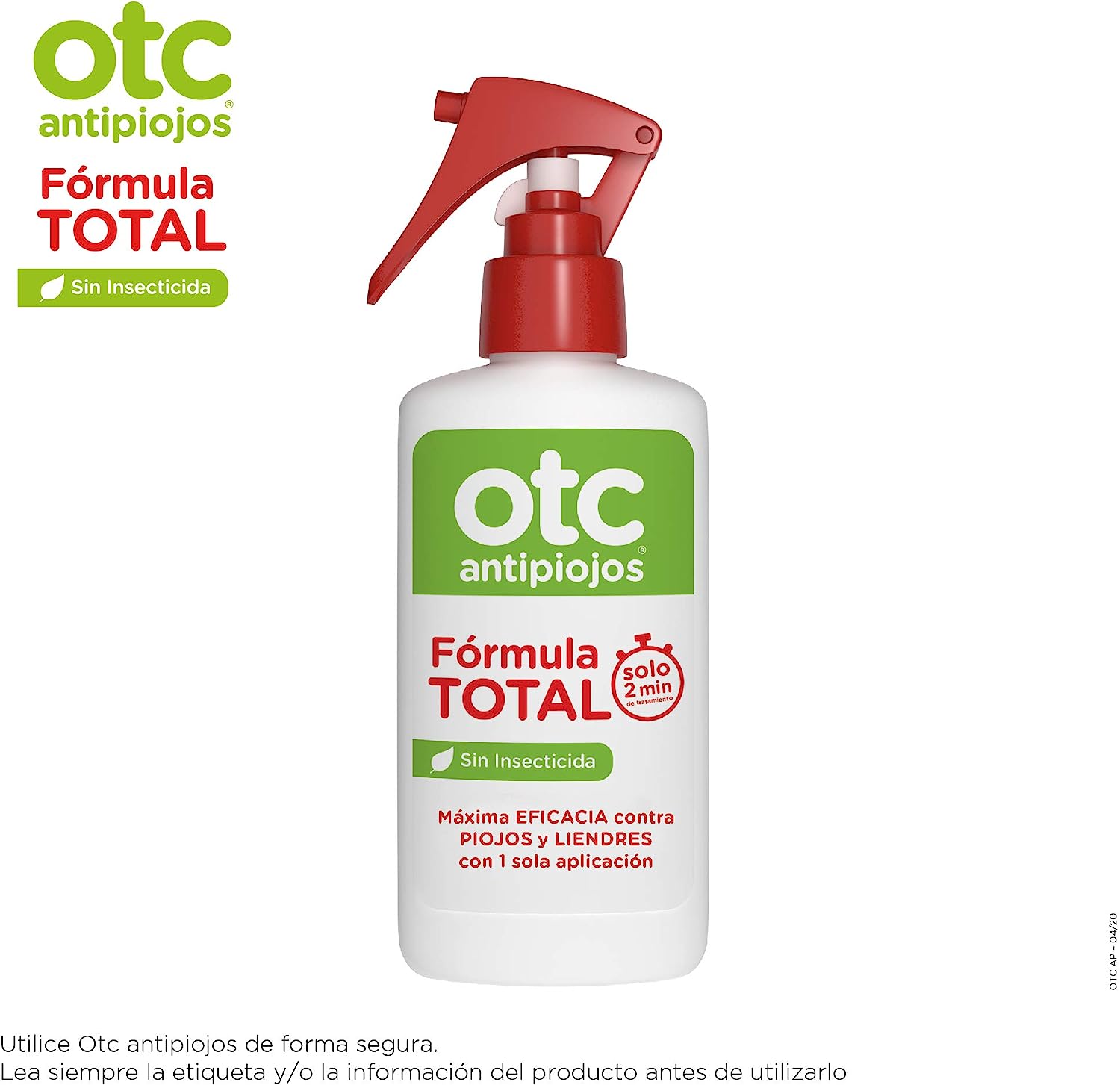 OTC Antipiojos - Spray Antipiojos Fórmula Total - Sin Insecticidas - Eficaz  en 2 Minutos - Incluye Gorro y Lendrera - A partir de 1 Año - Envase de 125  ml : : Belleza