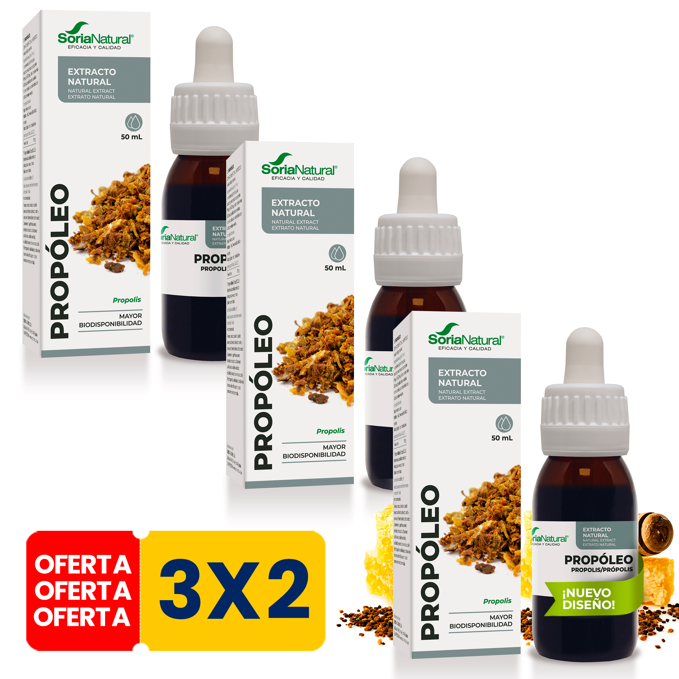 Propóleo Extracto Soria Natural - PACK 3 150 ml