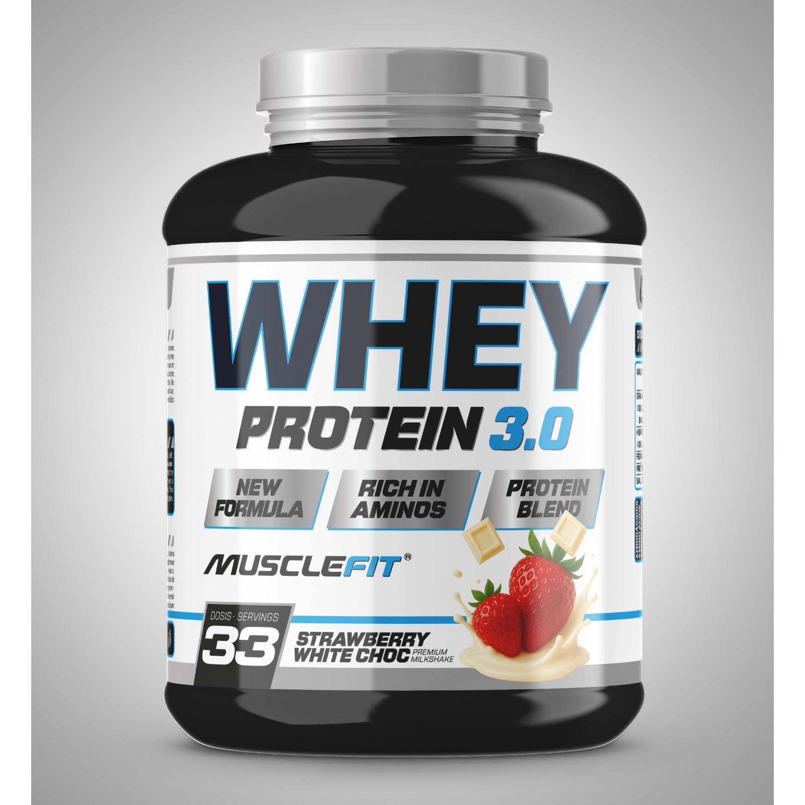 MUSCLEFIT WHEY 3.0 BLEND PROTEIN 1kg - Incremento de masa muscular - ENTREGAS 24/48 HORAS