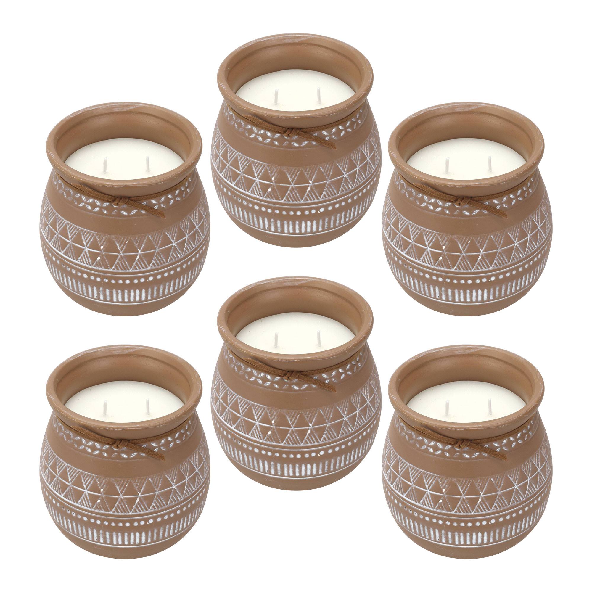WELL HOME - Pack 3 Velas aromática envase de cemento